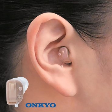 ONKYO オンキョー 耳穴式デジタル補聴器 予備電池12個付き 正規品 1年間保証　送料無料