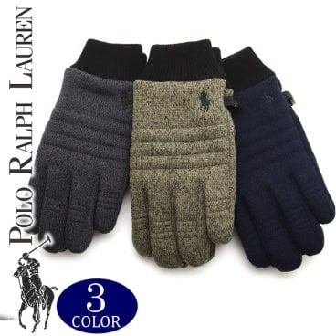 ポロ ラルフローレン 手袋 グローブ 男性 スマホ対応 タッチパネル対応 メンズ ニット Polo Ralph Lauren PG0176 選べる3色 【ラッピング無料 誕生日 お祝い プレゼント ギフト 贈り物】