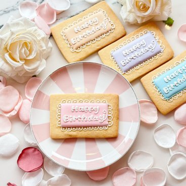 プレート アイシングクッキー オーダー 文字入れ 名前入れ 誕生日 プレゼント パステル 可愛い 淡色 推し活 グッズ 韓国 名入れ ケーキデコレーション 選べる9色 引き菓子 ノベルティー デビュー記念