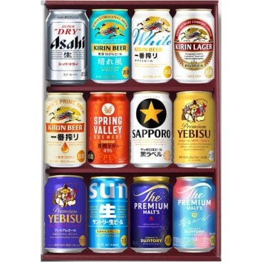 【送料無料※一部地域除く】国産ビール 飲み比べ 350ml 12缶 ギフトセット 特製オリジナルボックス入り【老舗酒販店がセレクト】人気銘柄 詰め合わせ ギフト対応可 誕生日 父の日 お中元 お歳暮