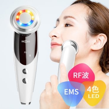 美顔器 ems ラジオ波 超音波美顔器 4色LED 光エステ 3段階レベル イオン導入 イオン導出 振動 温熱美顔器 1台多役 多機能美顔器 家庭用美顔器 リフト たるみ 毛穴ケア 小顔 フェイスケア 目元ケア プレゼント  