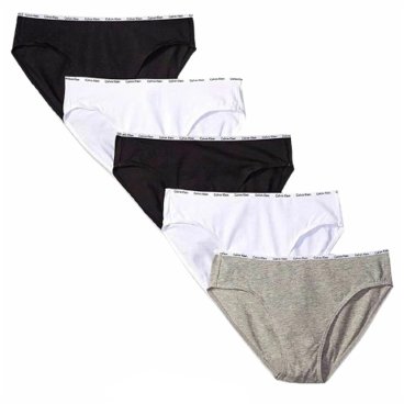 カルバンクライン Calvin Klein(CK) ビキニ ショーツ パンツ コットン ロゴ 5枚セット アソート インナー アンダーウェア 下着 QP1094M 900 レディース グレー