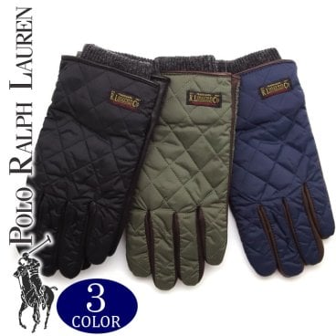 ポロ ラルフローレン 手袋 グローブ 男性 スマホ対応 タッチパネル対応 メンズ 羊革＋ナイロン Polo Ralph Lauren PG0078 選べる3色 【ラッピング無料 誕生日 お祝い プレゼント ギフト 贈り物】