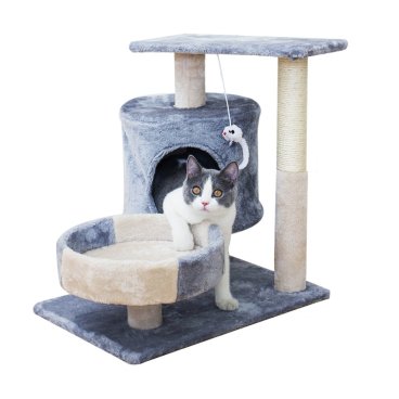 猫ハウス 多機能キャットタワー 猫遊び場 隠れ家 キャットタワー 据え置き おしゃれ 猫 タワー 爪とぎ おもちゃ ハウス 室内 運動不足 安定 かわいい 猫ソファー