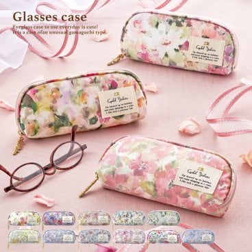 【全注文ラッピング仕様】LC 花柄 ファスナーメガネケース 眼鏡ケース サングラスケース リーディンググラス 老眼鏡 シニアグラス ケース 眼鏡 収納 日本製 女性 軽い レディース かわいい おしゃれ コンパクト スリム 開閉 シャレールヤハタ Cyalel Yahata