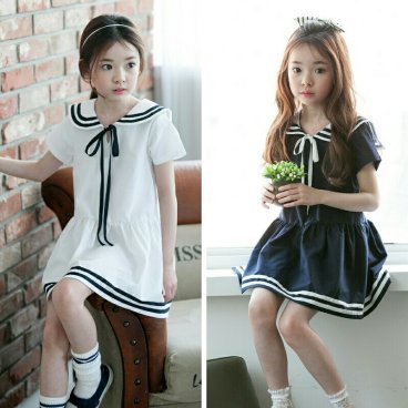 ワンピース セーラー服 子供服 女の子  キッズ  ホワイト ネイビー 紺 カジュアル Aライン リボン セーラー襟 セーラーカラー ギャザー   ジュニア フォーマル 可愛い かわいい半袖 お出かけ プレゼント 誕生日プレゼント ギフト 食事会 お出かけ(A235)
