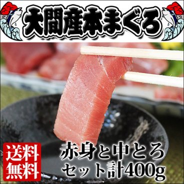 青森県 大間産本マグロ 赤身と中トロセット 各200g前後（合計400g前後） 大間 マグロ まぐろ 鮪 刺身 ギフト 贈り物 敬老の日 プレゼント 海鮮 海鮮丼 食べ比べ