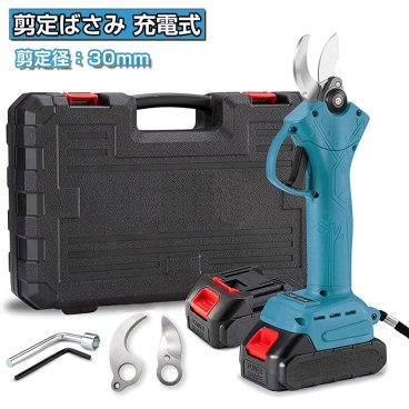 剪定ばさみ 電動 剪定バサミ 充電式 剪定鋏 コードレス 切断直径30mm 軽量 女性 庭木/枝切り/果樹用 園芸用 剪定用具 18Vバッテリー対応 ガーデニング 植木 盆栽 枝 園芸ガーデンツール 送料無料
