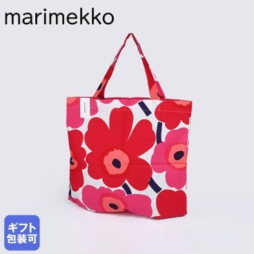 マリメッコ Marimekko バッグ トートバッグ ファブリックバッグ PIENI UNIKKO ピエニウニッコ ホワイト×レッド 67572 001(075042 001) 北欧雑貨 北欧デザインネコポス 誕生日 お中元 結婚祝い 結婚式 彼女 娘 妻 女性 ギフト バレンタイン 高級 父の日 母の日 ホワイトデー