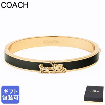 コーチ COACH バングル ブレスレット ホース＆キャリッジ レディース ブラック ゴールド 335755GLD001 ジュエリー アクセサリー バレンタイン 送別会 誕生日 結婚祝い 結婚式 高級 父の日 母の日【スペシャルラッピング660円(別売り)】 即日発送 ファッション小物 ビジネス小物 ホワイトデー