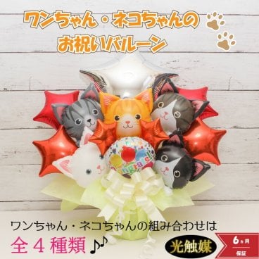 開店祝い オープン記念 ペット 犬 猫 バルーン バルーンギフト バルーン電報 動物病院 開業祝い 周年 卓上  名入れ  花 祝電 電報  フラワー サロン お祝いギフト フラワーギフト バルーンフラワー 入学 入園 光触媒 退職 風船 数字  pet1021