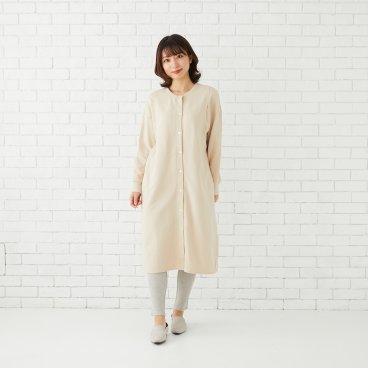 【送料無料】授乳服〈授乳/マタニティ〉コットン裏毛パジャマワンピース