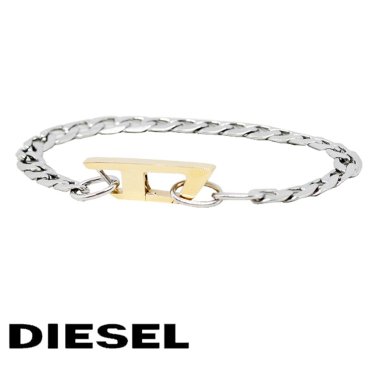 DIESEL ディーゼル ブレスレット ステンレス DX1338040 メンズ シルバー ゴールド 海外正規品 無料ラッピング可