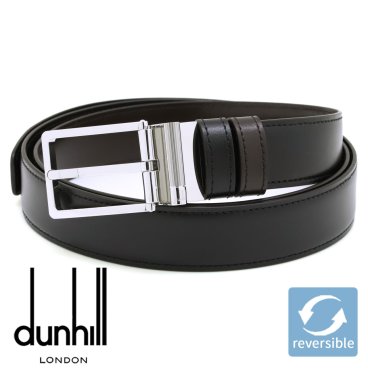 ダンヒル ベルト DUNHILL メンズベルト リバーシブル レザー 回転式バックル メンズ 男性用 ブラック チョコレート 24F4T22LL001 【ラッピング無料 誕生日 お祝い プレゼント ギフト 贈り物】 送料無料