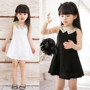 子供 ワンピース ノースリーブワンピース 子供服 女の子 ワンピース レース&スパンコールワンピース