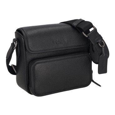 コーチファクトリー COACH FACTORY コーチアウトレット バッグ ショルダーバッグ 肩掛けバッグ 斜め掛けバッグ CY800 QB/BK サリバン フラップ クロスボディ バッグ メンズ ブラック