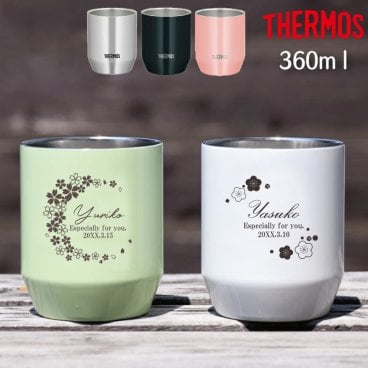 ★【名入れ プレゼント】サーモス THERMOS 真空断熱マグ JDH-360 全5色 360ml 保冷保温 魔法瓶構造 二重構造 ステンレスタンブラー 名入れギフト 即日 出産祝い 誕生日 還暦 古希 退職祝 記念品 メッセージカード