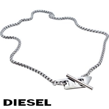DIESEL ディーゼル ネックレス DX1477040 シルバー ステンレス メンズ 海外正規品 無料ラッピング可