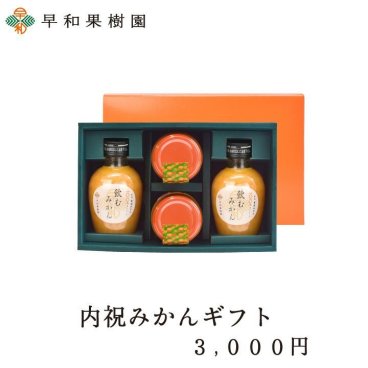 写真入り 内祝 出産内祝い 3000円 みかん ジュース ゼリー 名入れ 写真 メッセージカード 命名札 おしゃれ お返し 和歌山 有田 早和果樹園 内祝みかんギフト3000円 プレゼント