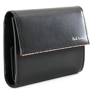 ポールスミス 財布 三つ折り財布 黒(ブラック) Paul Smith bps672-10 メンズ 紳士 ギフト 定番 彼氏 彼女 プレゼント