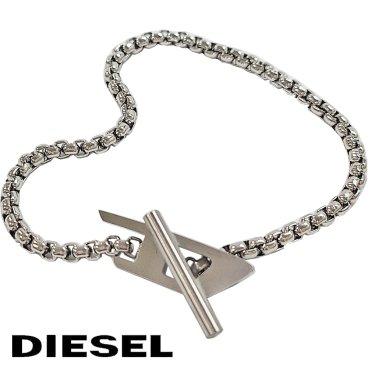 DIESEL ディーゼル ブレスレット DX1476040 メンズ シルバー ステンレス 海外正規品 無料ラッピング可
