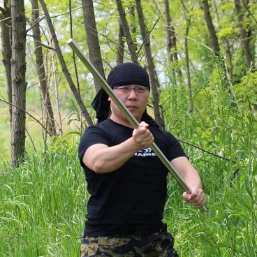 マッスルバー ステンレス製 重さ約5kg 長さ約1ｍ 自宅で超本格トレーニング　武術やスポーツの本格トレーニングをこの1本で!!鍛錬や修行に!  鍛錬棒