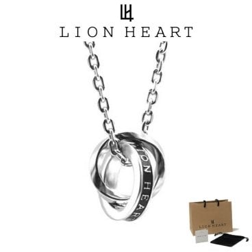 ライオンハート ネックレス メンズ 【WEB限定】ロゴ ダブルリング ネックレス サージカルステンレス316L LH-03NE0515 LION HEART つけっぱなし ステンレス アレルギーフリー メンズネックレス クリスマス 誕生日 プレゼント ギフト 彼氏 ブランド 人気 ランキング