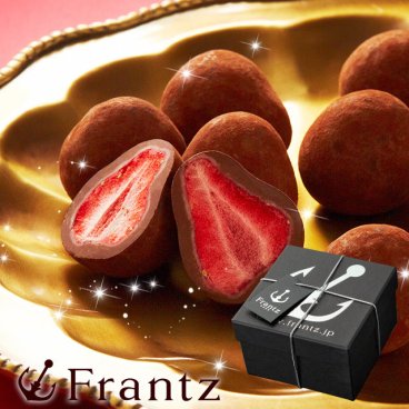 神戸フランツ 神戸苺トリュフ・カカオ 【手提げ袋付】 スイーツ 洋菓子 チョコレート チョコ いちご プレゼント ギフト 贈り物 手土産 誕生日 敬老の日
