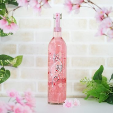 敬老の日【送料無料】【桜の花入りのお酒】桜舞う 白桃フレーバー インテリアリキュール 映え さくら 桜 495ml 豊幸園 ラッピング 熨斗 送料無料(北海道、沖縄を除く)