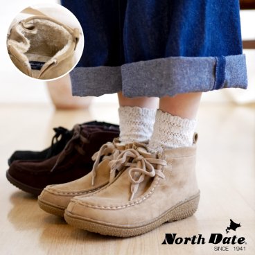 North Date ノースデイト アンクルブーツ ワラビー レディース モカシン ボア 暖かい 防寒 撥水加工 防滑 フラット 幅広 3e 雪道対応 黒 ブラウン ベージュ ファスナー 北海道 冬疲れにくい 旅行誕生日 結婚記念日 母 妻 祖母 娘 父 夫 祖父 息子 友達 親戚 兄弟 父の日 母の日 クリスマス ホワイトデー 卒業 入学 バレンタインデー ラッピング ギフト