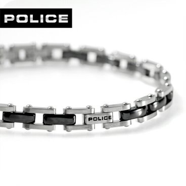 ポリス ブレスレット メンズ ブランド POLICE CHAINE GB0084401 シルバー ブラック アクセサリー