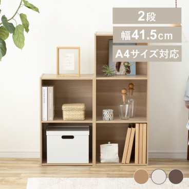 カラーボックス 2段 耐荷重50kg たっぷり収納 ネジ穴隠しキャップ付き A4サイズ対応 引越し 新築祝い 入学 卒業 就職祝い 収納ボックス color box 収納ケース 小物収納 テレビ台 おもちゃ収納 ランドリー収納 ダイニングに 幅41.5cm CX-2F ギフト プレゼント 景品 新生活
