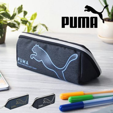 ペンケース PUMA プーマ トライトレーペンケース 筆箱 マチ マチ広 おしゃれ かっこいい 男の子 女の子 男 メンズ 学生 小学校 中学校 高校生 男子高校生 男子中学生 スポーツ スポーツメーカー デニム 布製 布 シンプル ロゴ プレゼント