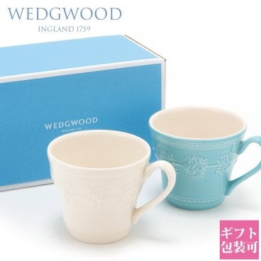 【正規紙袋 無料】ウェッジウッド ウエッジウッド マグカップ 結婚祝い 食器セット プレゼント セット フェスティビティ マグ アイボリー・ブルー ペア 350ml WEDGWOOD 高級 結婚祝い おしゃれ 贈り物 お返し 食器セット ギフトセット ギフト ペア 新品 ブランド ギフト