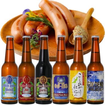 ギフト ビール クラフトビール世界一金賞受賞 スワンレイクビール 飲み比べ6本 BIPA入り スワンレイクソーセージ 詰め合わせ地ビール 本州　送料無料【BIPA】