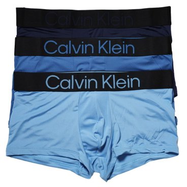 カルバンクライン：MICROFIBER STRETCH BOLD LOGO ローライズボクサーパンツ 3PK (ピーコート／デルフト／シルバーレイクブルー)[ボクサーパンツ/ 男性下着/ メンズインナー/人気ブランド/おすすめギフト/誕生日プレゼント/メンズファッション]