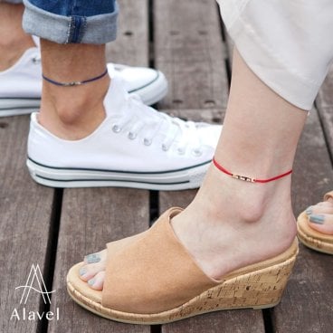【つけっぱなしok】2人の特別なオンリーワン シンプル コード アンクレット プレート 刻印無料 ペア販売 アレルギー フリー ステンレス 名入れ 刻印 カップル ギフト プレゼント 記念日 誕生日 レディース メンズ ペア 仲良し お揃い おしゃれ Alavel ブランド エラベル 2in1 プレート アンクレット ペア 恋人 デート  記念 推し活 大人 秋 冬 クリスマス