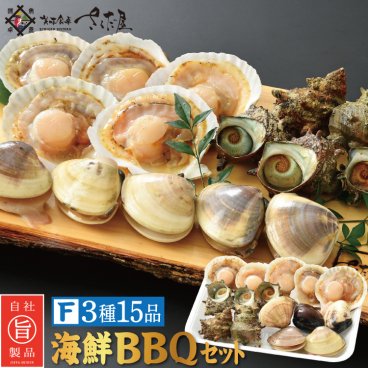 海鮮 BBQセット バーベキューセット F 3種15品 2～3人前 美味しい贈物 敬老の日 お歳暮 ギフト