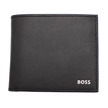 ヒューゴボス　HUGO BOSS　二つ折り財布　50546152　ブラック　BLACK　レザー　Randy 4cc coin　ランディ ４クレジットカード コインポケット ウォレット　ボス