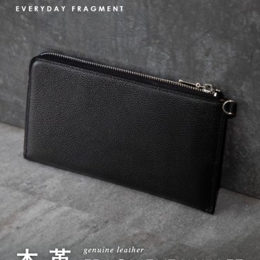 GUIONNET NOIR 長財布 フラグメントケース メンズ レディース 財布 レザー ギオネノワール EVERYDAY FRAGMENT  本革  L字ファスナー カード入れ ブランド シンプル おしゃれ ギフト プレゼント 黒 ブラック