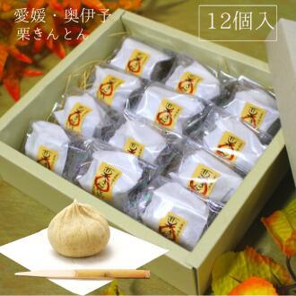 【栗きんとん12個入り】栗本来の甘味を存分にお楽しみいただくために材料は栗と砂糖のみ出来立てを当日出荷！【送料無料】栗の旨味たっぷりの無添加 手作りの栗きんとん【12個入り】ギフト 贈答 栗菓子 和栗 愛媛 奥伊予 城川 スイーツ 消費期限5日間！