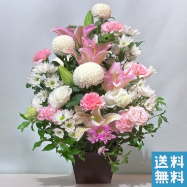 お供え お悔やみ 高さ ボリューム満点 お盆 お花 花 仏花 法事 仏事 命日 初盆 ギフト アレンジ 花束 日付指定  立札 カード　スタンダード　フラワーギフト