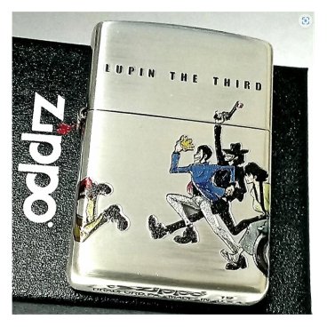 ZIPPO ルパン三世 ジッポ 可愛い ライター おしゃれ ４サイドチェイス 4面連続加工 シルバーイブシ ジッポー アニメ オールキャスト かっこいい メンズ ギフト