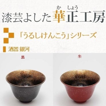 【名入れ】 酒器 銀河 うるしけんこう盃 銀河 百合 