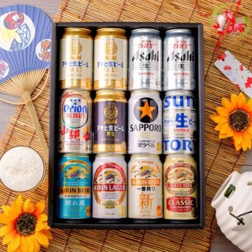 敬老の日【送料無料】【ビールギフト】 国産ビール飲み比べ12本セット  アソート 送料無料（北海道・沖縄除く） アサヒ サントリー キリン サッポロ 350ml ラッピング 熨斗