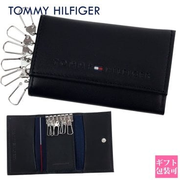 トミーヒルフィガー メンズ キーケース レザー 本革 TOMMY HILFIGER キーケース メンズ 6連 ブラック 31TL17X005 001 誕生日プレゼント 男性 就職祝い 革小物 おしゃれ 正規品 通販