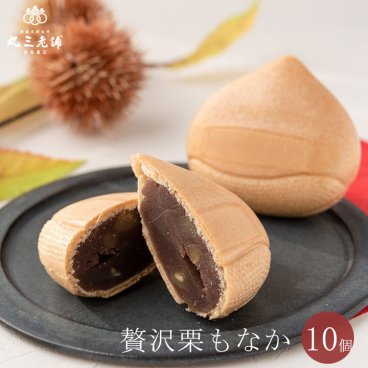 贅沢栗最中 10個入【送料込】 和菓子 ギフト ラッピング 内祝 御祝 御礼 お誕生日 もなか 詰め合わせ 個包装 贈答用 お返し 内祝 