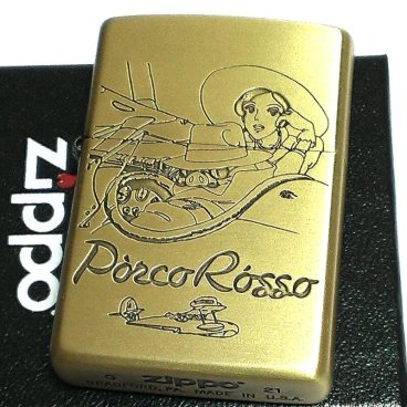 ZIPPO スタジオジブリ ポルコとジーナ ライター 紅の豚 飛行船 ジッポ キャラクター 渋い アニメ かわいい レディース サボイア号 メンズ ギフト 女性 プレゼント