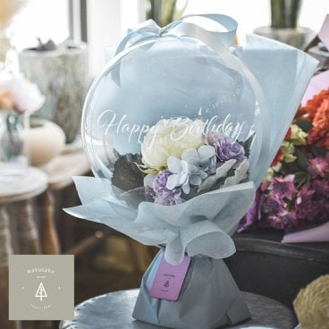 【バルーンフラワー】バルーンブルー【送料無料】 バルーンギフト バルーン電報 ウェディング 誕生日 結婚式 開店祝 記念日 発表会 かわいい おしゃれ