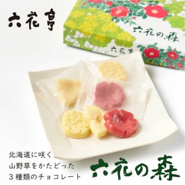 六花亭 六花の森 12個入り 北海道 お土産 お菓子 スイーツ ストロベリーチョコレート ホワイトチョコレート パッションフルーツチョコレート 花 ギフト プレゼント 贈答 母の日 お取り寄せ